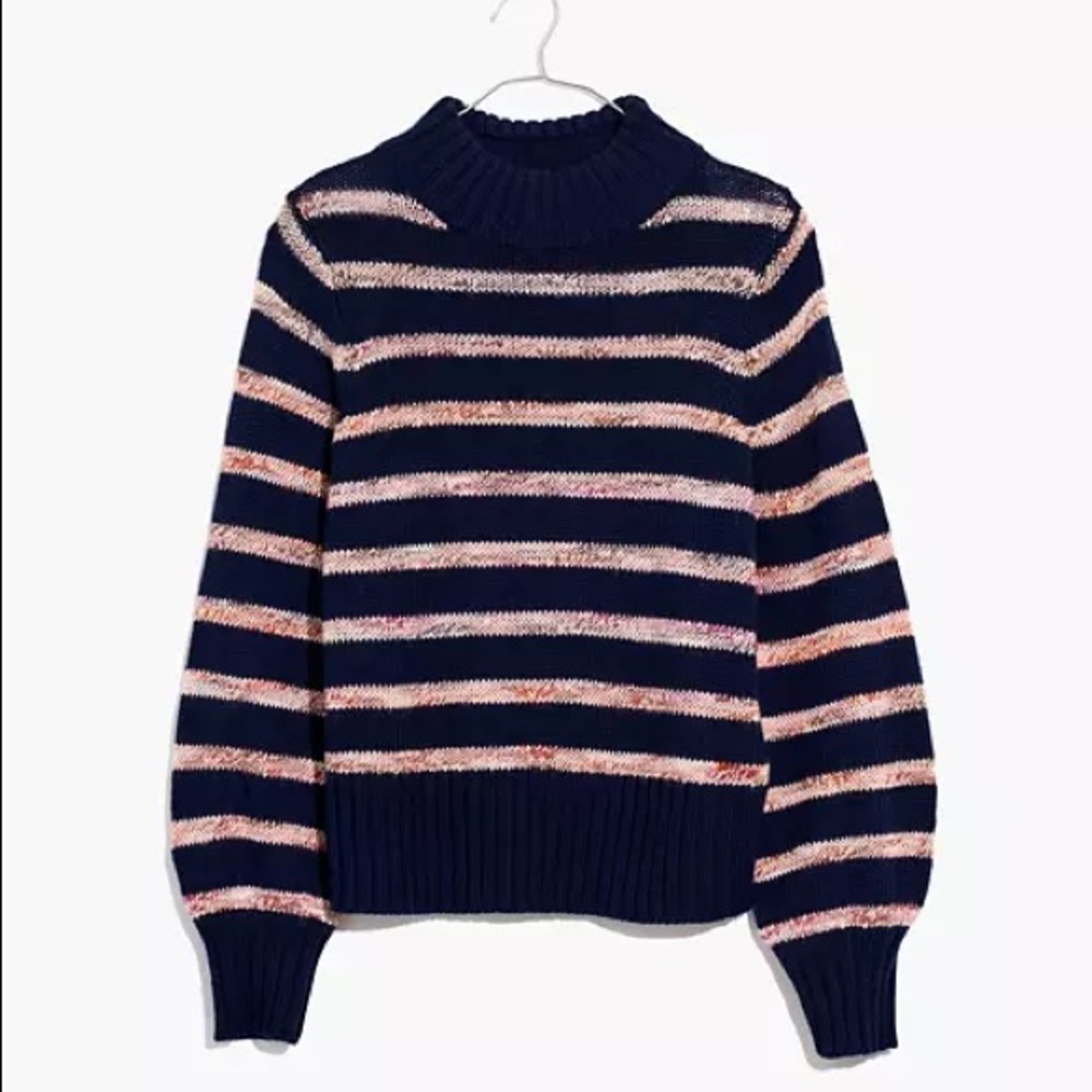 Madewell Striped Mockneck Sweater size XS